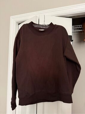 bohme Relaxed Crewneck Sweatshirt in Dark Brown